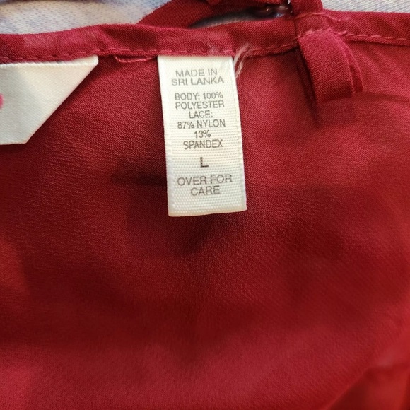 victorias secret lingerie large Babydoll Dark Red - Picture 4 of 4